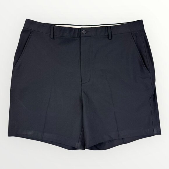 FOOTJOY Mens Golf Performance Stretch Chino Shorts Flat Front Travel Black W40 - Picture 1 of 6